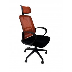 Mesh Chair Tulip-H - Highback office Chair Orange