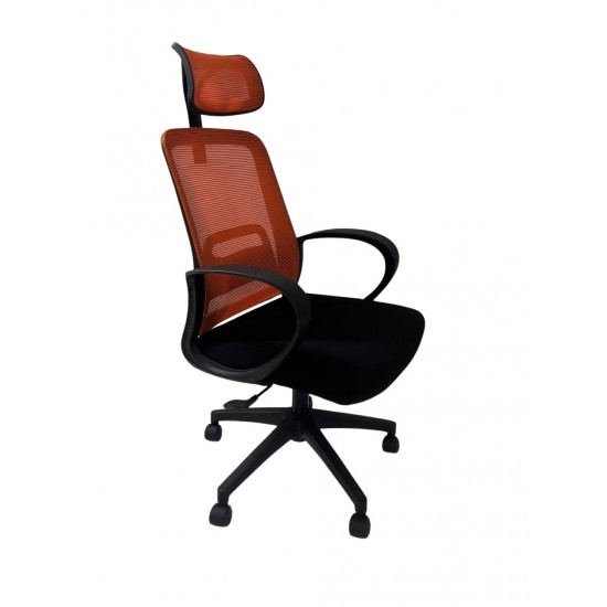 Mesh Chair Tulip-H - Highback office Chair Orange