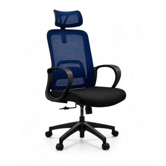 Mesh Chair Tulip-H - Highback office Chair Blue