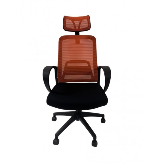 Mesh Chair Tulip-H - Highback office Chair Orange