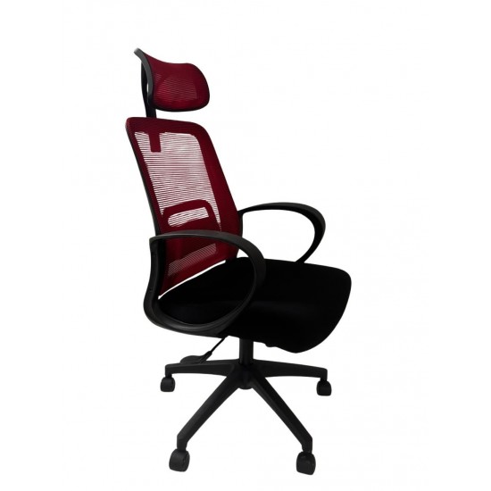 Mesh Chair Tulip-H - Highback office Chair Maroon