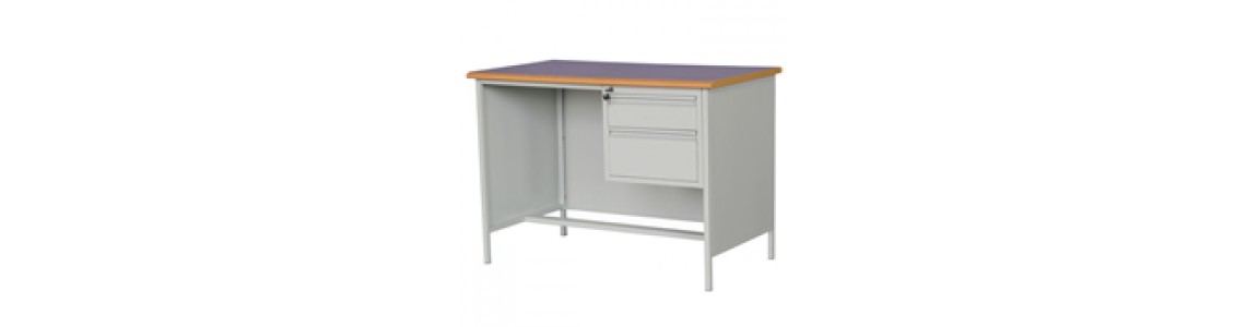 Desks with Metal Panel and Legs