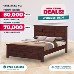 Tahiti double bed Hardwood bed