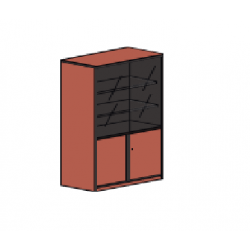 High Cabinet With Glass Door STC 7415-L