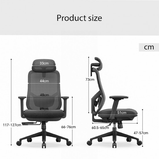 High Back Nylon Mesh & Fabric Office Chair: Ally-H