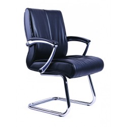 Black Pvc Visitors Office Chair PS 04