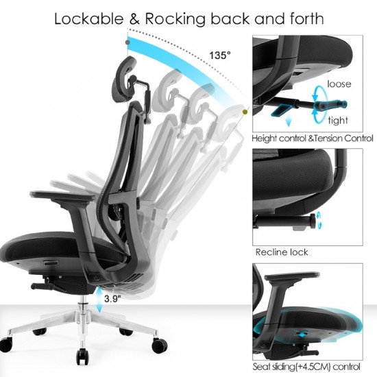 High Back New Model Swivel Mesh Office Chair: Yaker-H Plus High Back New Model Swivel Mesh Office Chair: Yaker-H Plus