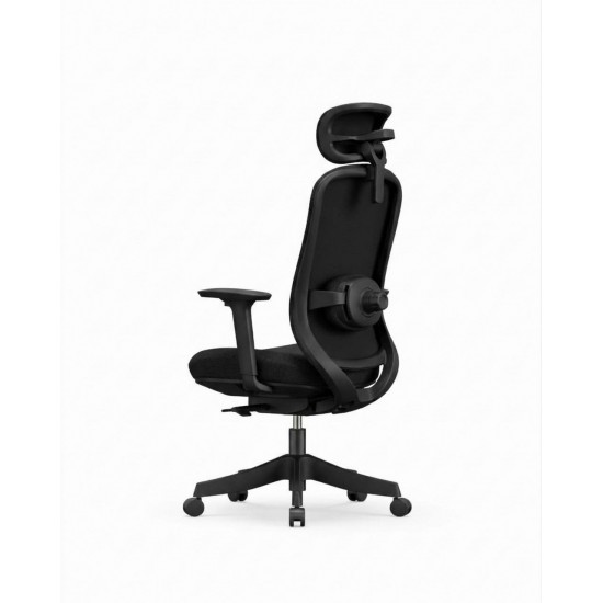 High Back Ergonomic Mesh Office Chair - Syno-H BLACK (WITHOUT FOOTREST)