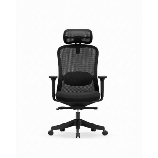 High Back Ergonomic Mesh Office Chair - Syno-H BLACK (WITHOUT FOOTREST)