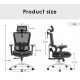 High Back Luxury Ergonomic Mesh Office Chair + 2d Headrest: Ergo-H