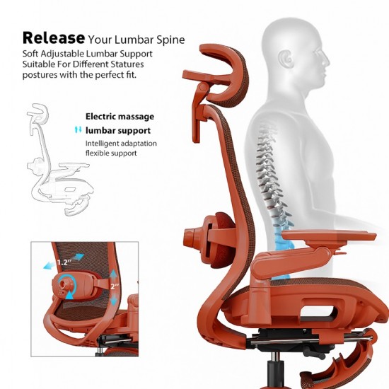 High Back Ergonomic Mesh Office Chair + 2d Headrest: Syno-HR- M High Back Ergonomic Mesh Office Chair + 2d Headrest: Syno-HR- M