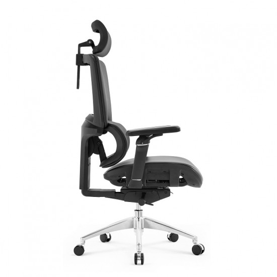 High Back Luxury Ergonomic Mesh Office Chair + 2d Headrest: Ergo-H (PU,4D)