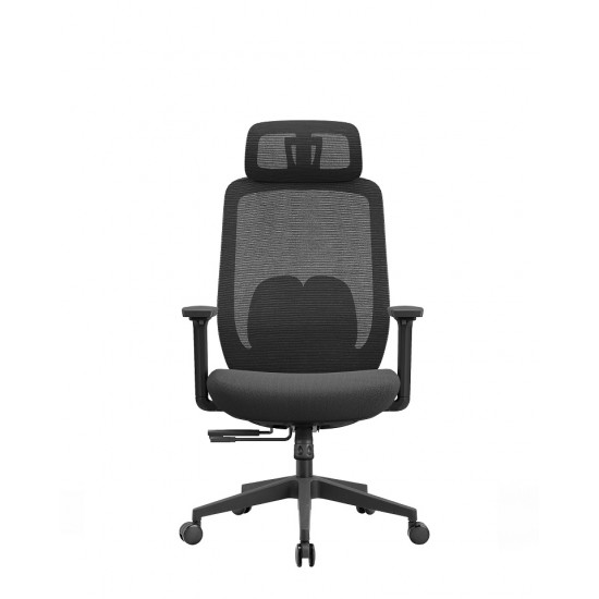 High Back Ergonomic Mesh Office Chair + 2D Headrest : Vela-H