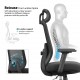 High Back Ergonomic Mesh Office Chair + 2D Headrest : Vela-H