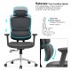 High Back PU Office Chair: Robbin-H (2D lumbar support)
