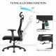 High Back Mesh + Fabric Office Chair: Sammy-H (2D lumbar support)