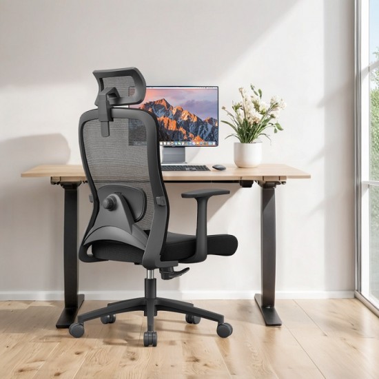 High Back Mesh + Fabric Office Chair: Sammy-H (2D lumbar support)