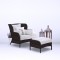 Hampton - Garden / Outdoor / Lounge Chair With Ottoman and Cushions