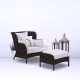 Hampton - Garden / Outdoor / Lounge Chair With Ottoman and Cushions Hampton - Garden / Outdoor / Lounge Chair With Ottoman and Cushions