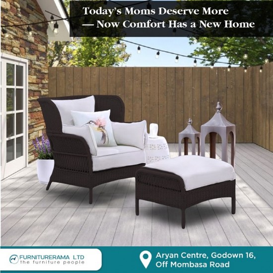 Hampton - Garden / Outdoor / Lounge Chair With Ottoman and Cushions Hampton - Garden / Outdoor / Lounge Chair With Ottoman and Cushions